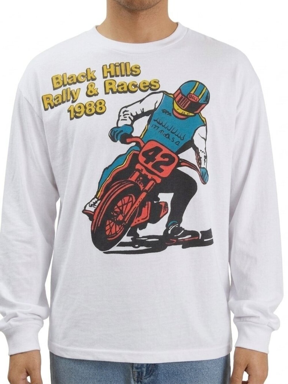 1988 Sturgis Rally 48th Anniversary Mens Large Double Sided Long Sleeve Tshirt